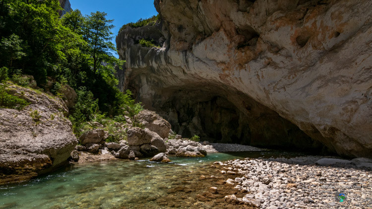 photo de plage la baume aux pigeons Verdon